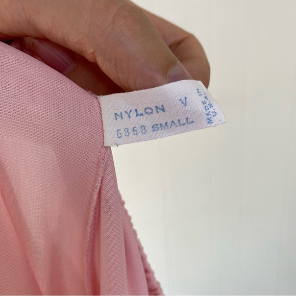 Vintage Van Raalte Light Pink Nylon Half Slip Lace Trim Small Coquette Fairycore - Picture 8 of 8